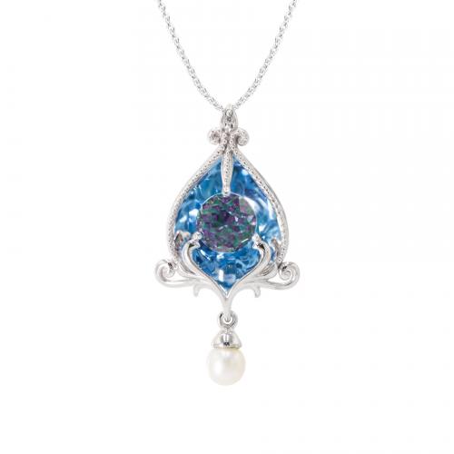 Blue Topaz DavinChi Cut Pendant